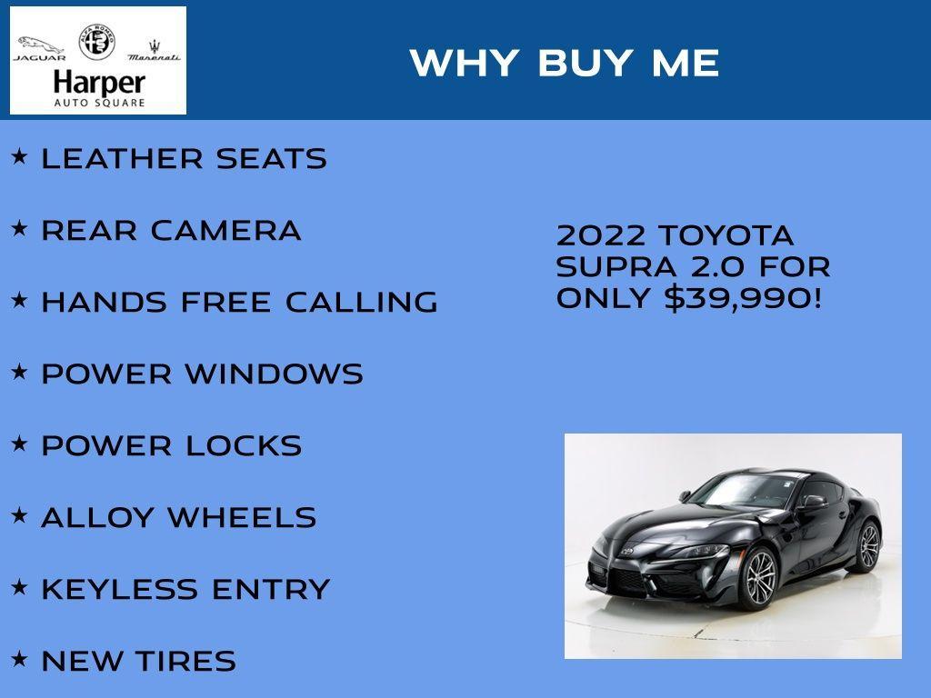 used 2022 Toyota Supra car, priced at $39,990