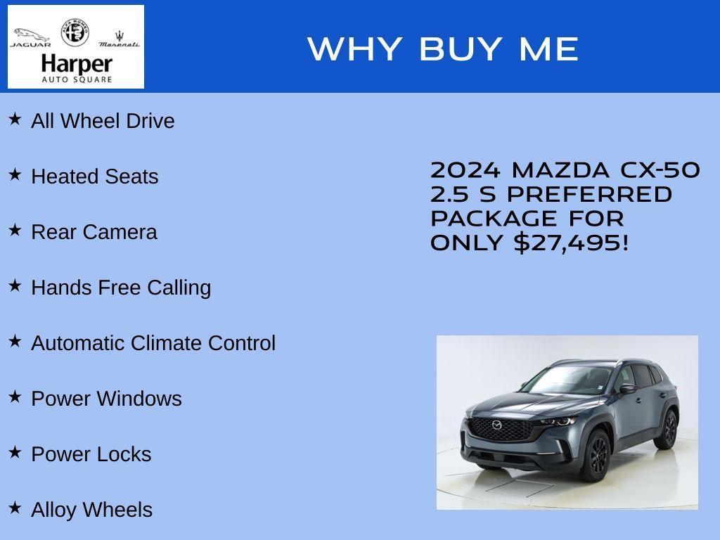 used 2024 Mazda CX-50 car, priced at $27,495