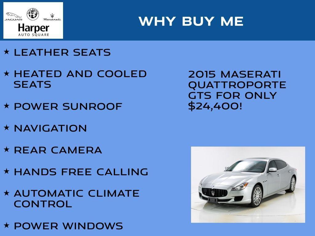 used 2015 Maserati Quattroporte car, priced at $24,400