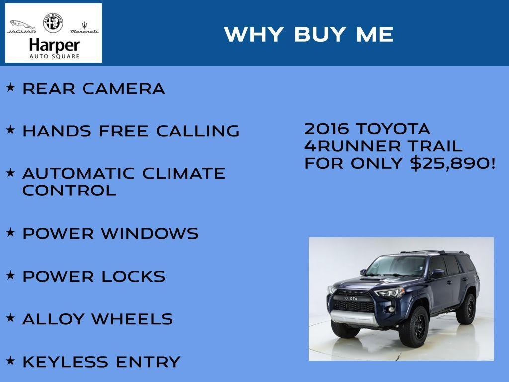 used 2016 Toyota 4Runner car, priced at $25,890