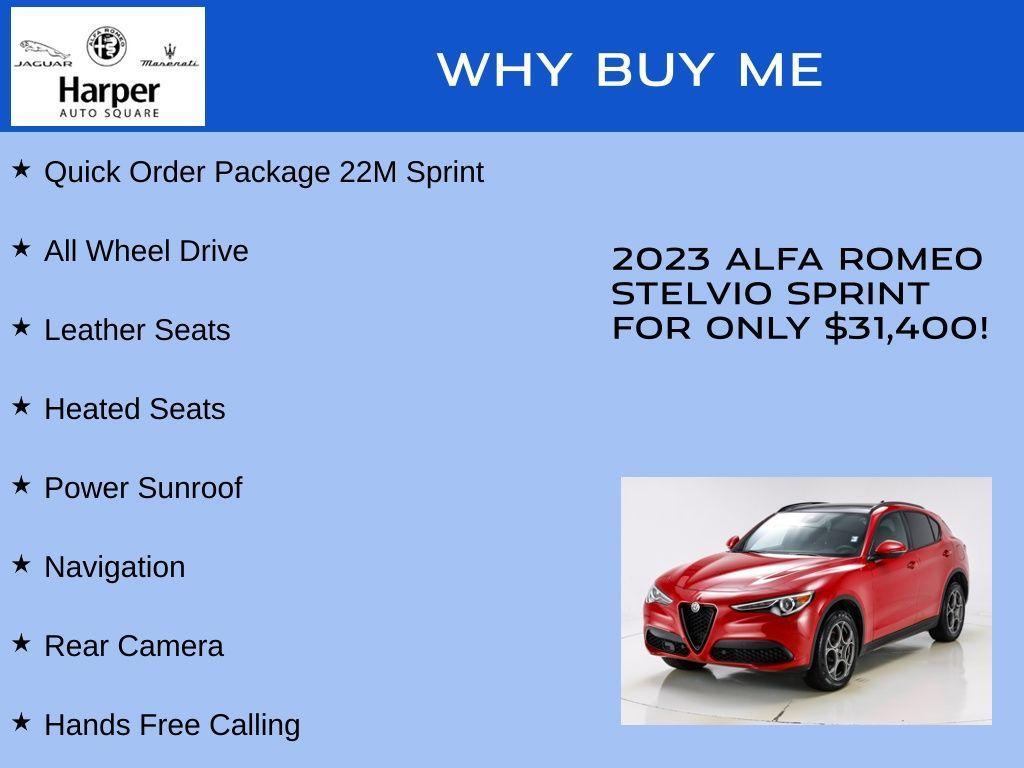 used 2023 Alfa Romeo Stelvio car, priced at $31,400