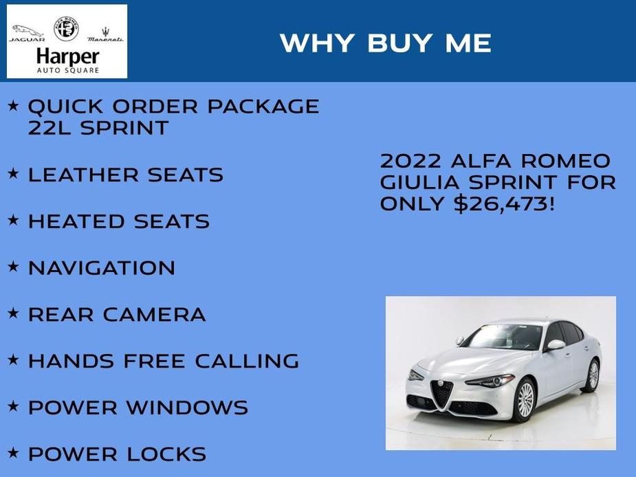 used 2022 Alfa Romeo Giulia car, priced at $26,473