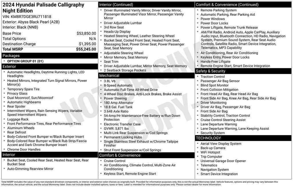 used 2024 Hyundai Palisade car, priced at $35,962