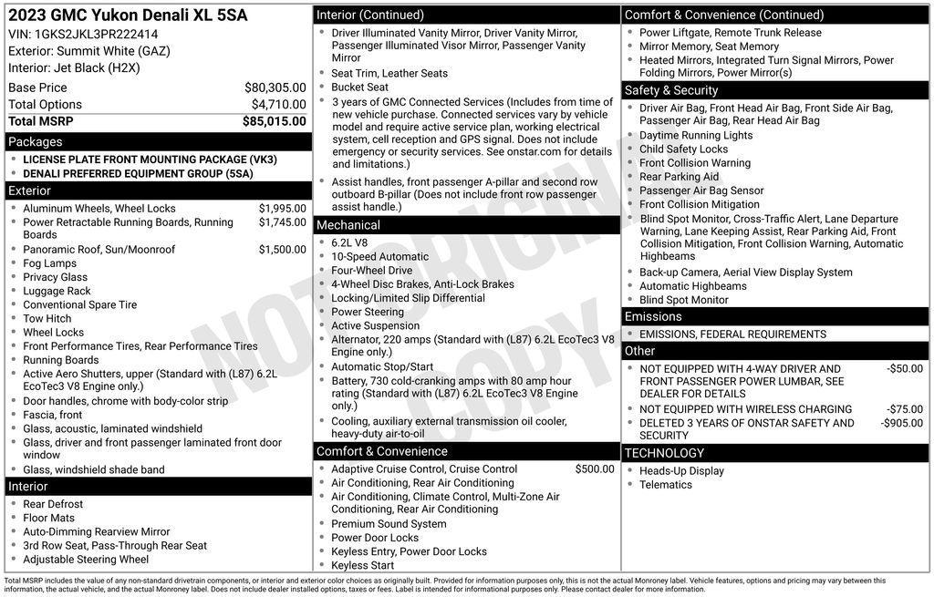 used 2023 GMC Yukon XL car, priced at $59,499