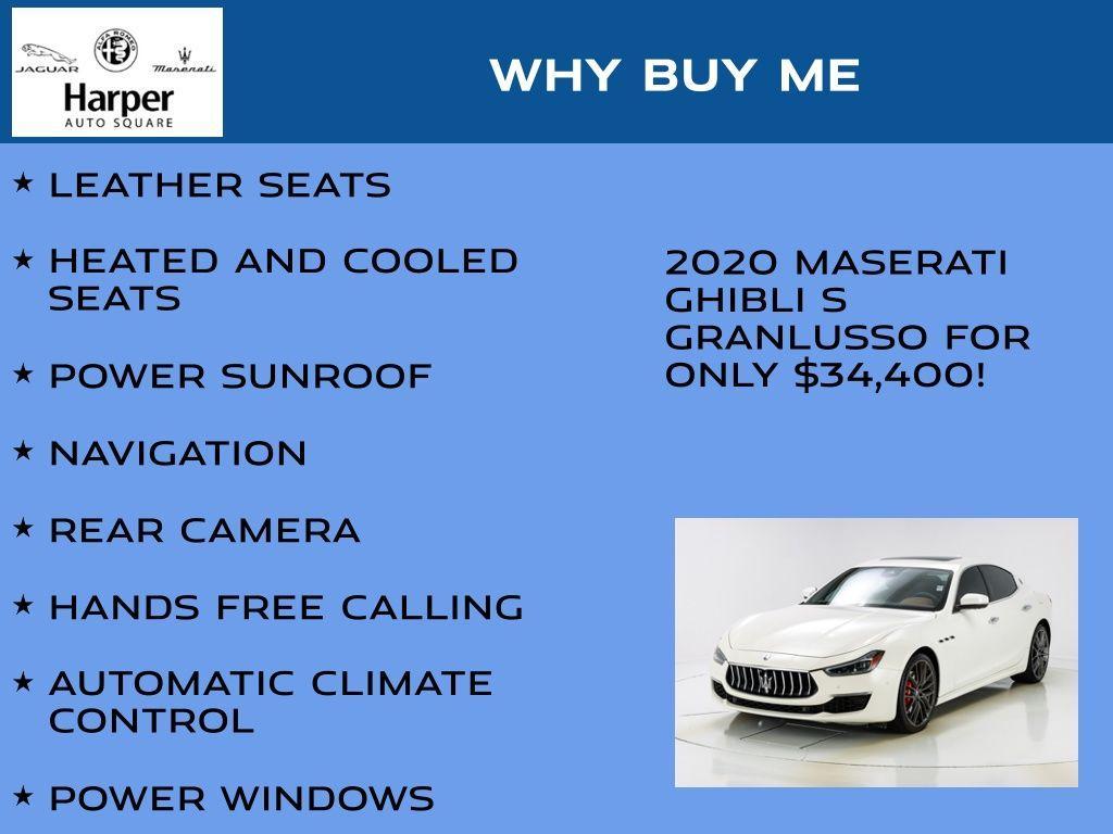 used 2020 Maserati Ghibli car, priced at $34,400