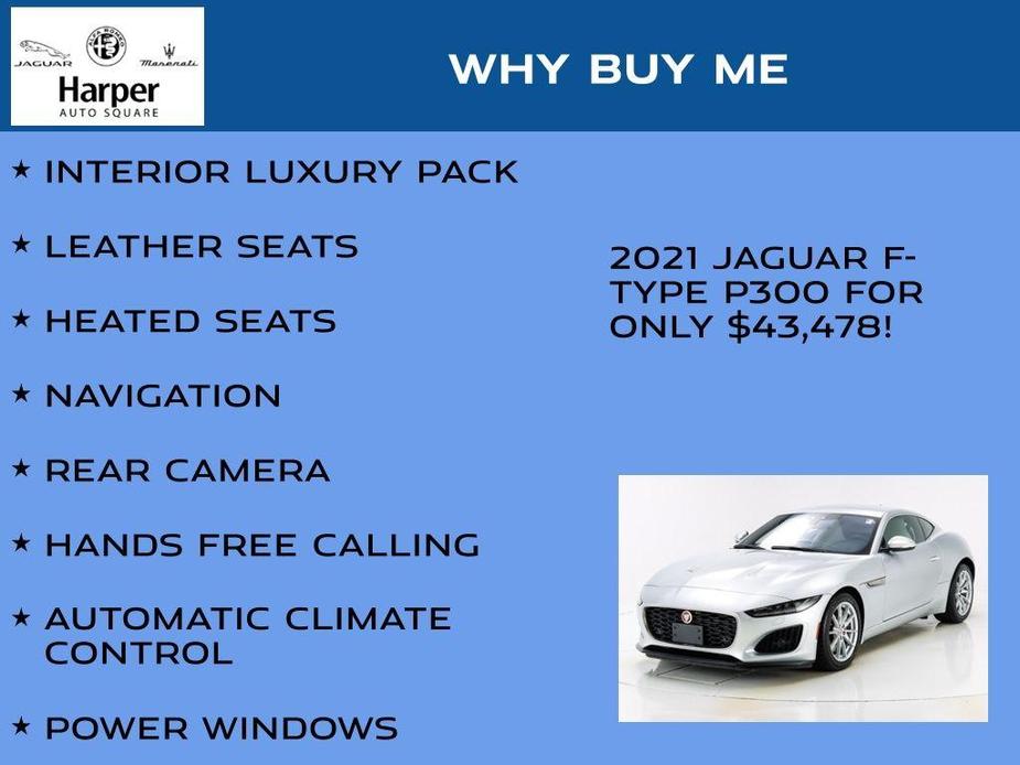 used 2021 Jaguar F-TYPE car, priced at $43,478