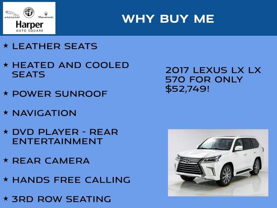 used 2017 Lexus LX 570 car, priced at $52,749