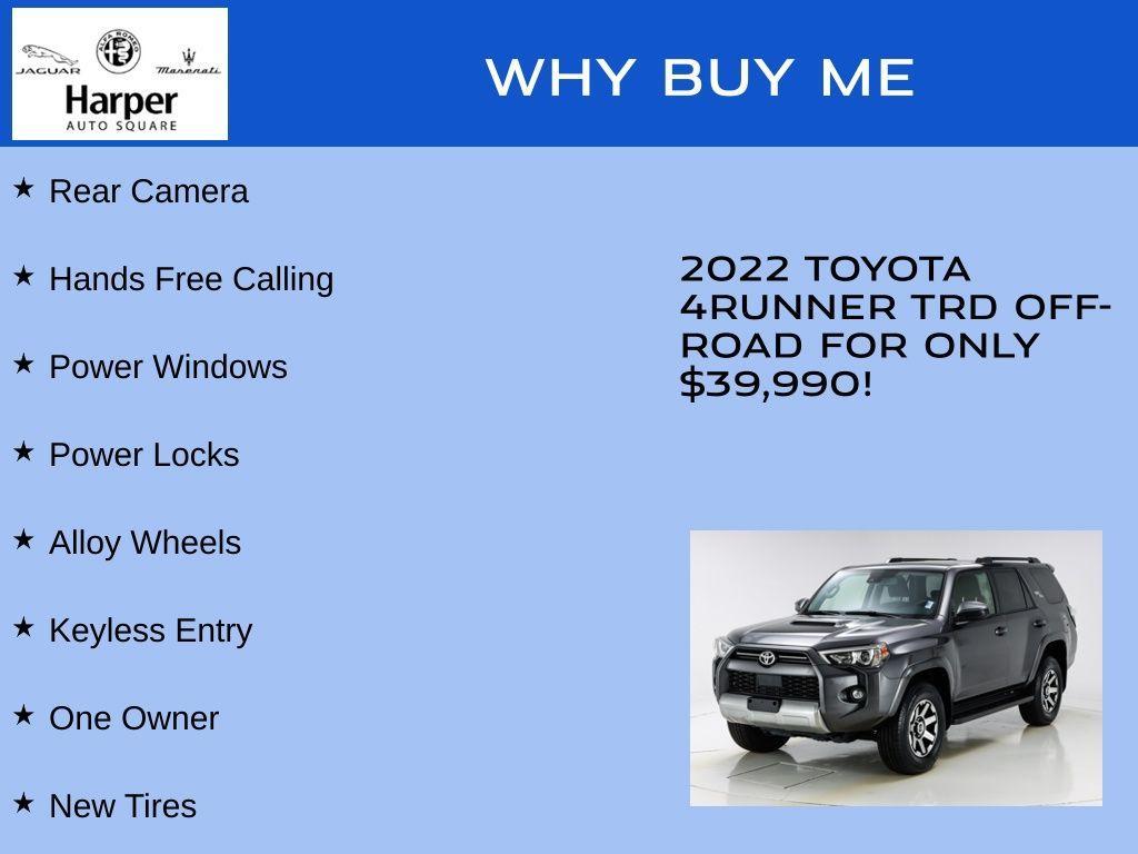 used 2022 Toyota 4Runner car, priced at $39,990