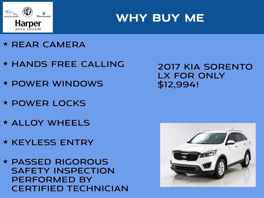 used 2017 Kia Sorento car, priced at $12,994