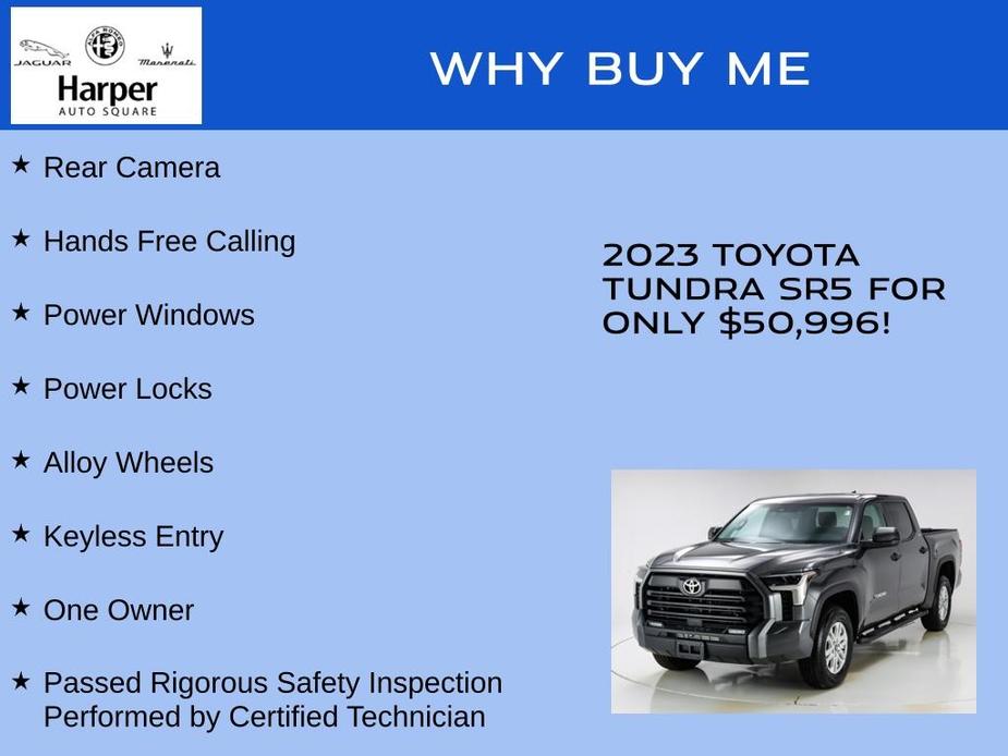 used 2023 Toyota Tundra car, priced at $50,996