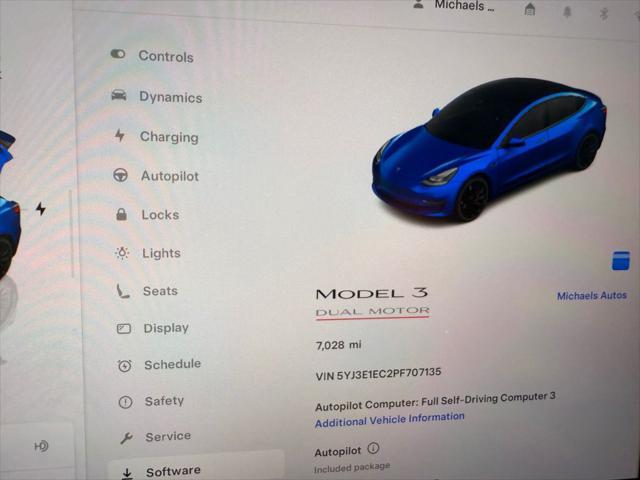 used 2023 Tesla Model 3 car, priced at $33,991