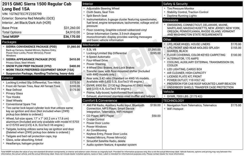 used 2015 GMC Sierra 1500 car, priced at $22,887