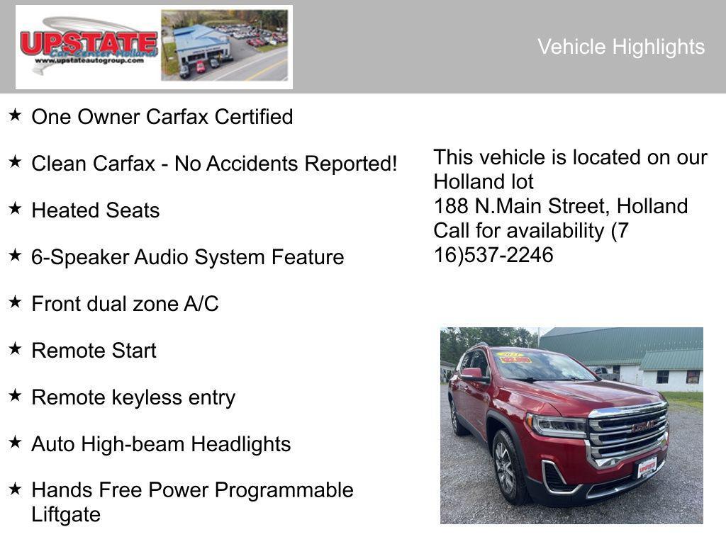 used 2021 GMC Acadia car, priced at $20,878