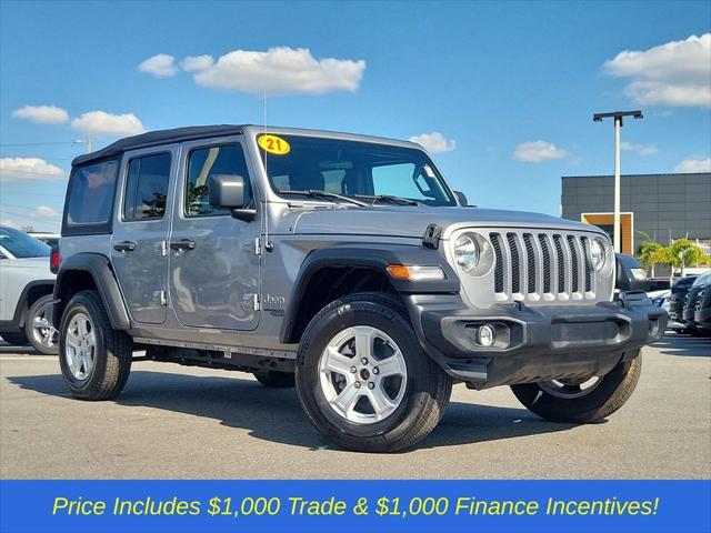 used 2021 Jeep Wrangler Unlimited car, priced at $34,565