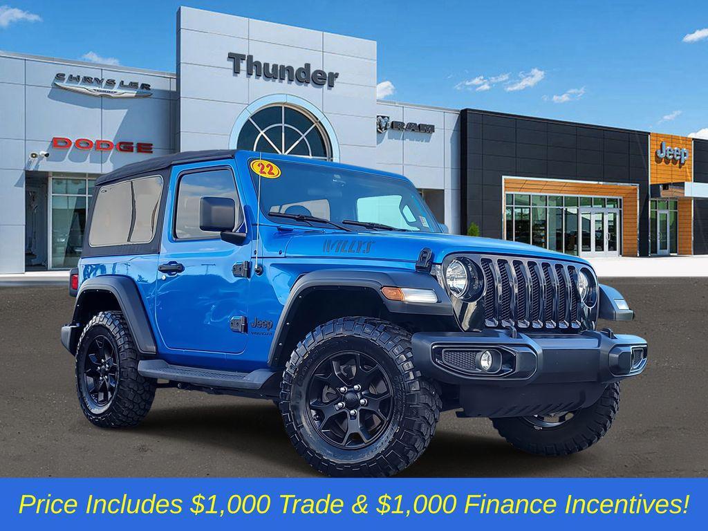 used 2022 Jeep Wrangler car, priced at $26,101