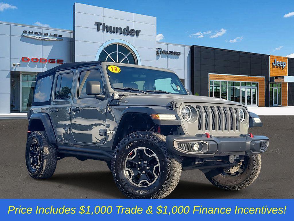 used 2018 Jeep Wrangler Unlimited car, priced at $19,344