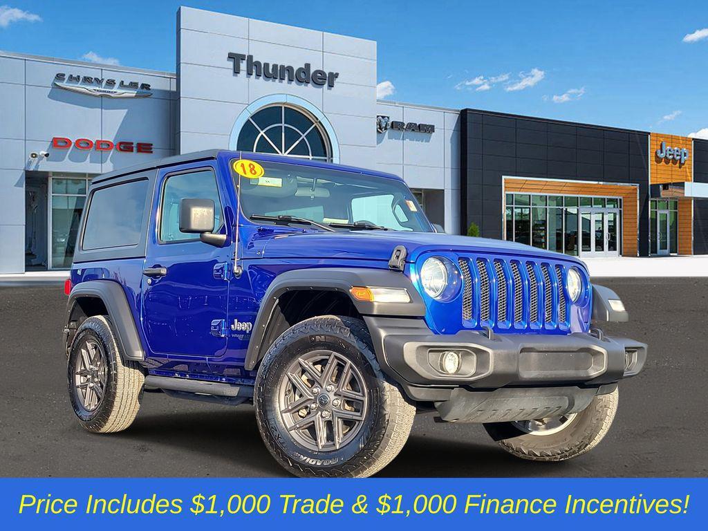 used 2018 Jeep Wrangler car, priced at $23,392