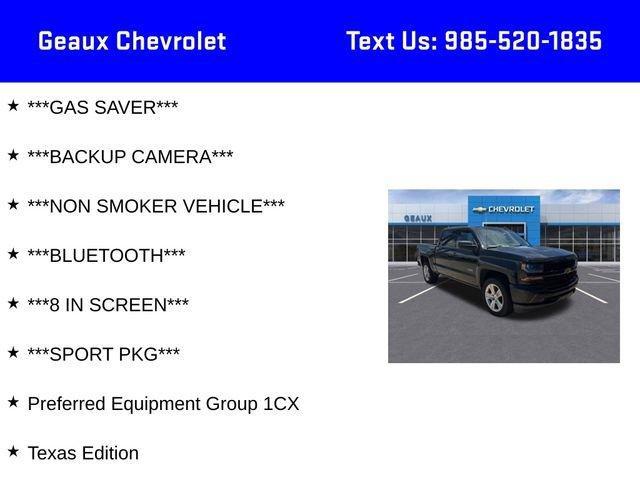 used 2018 Chevrolet Silverado 1500 car, priced at $19,997