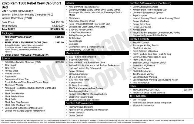used 2025 Ram 1500 car, priced at $56,995