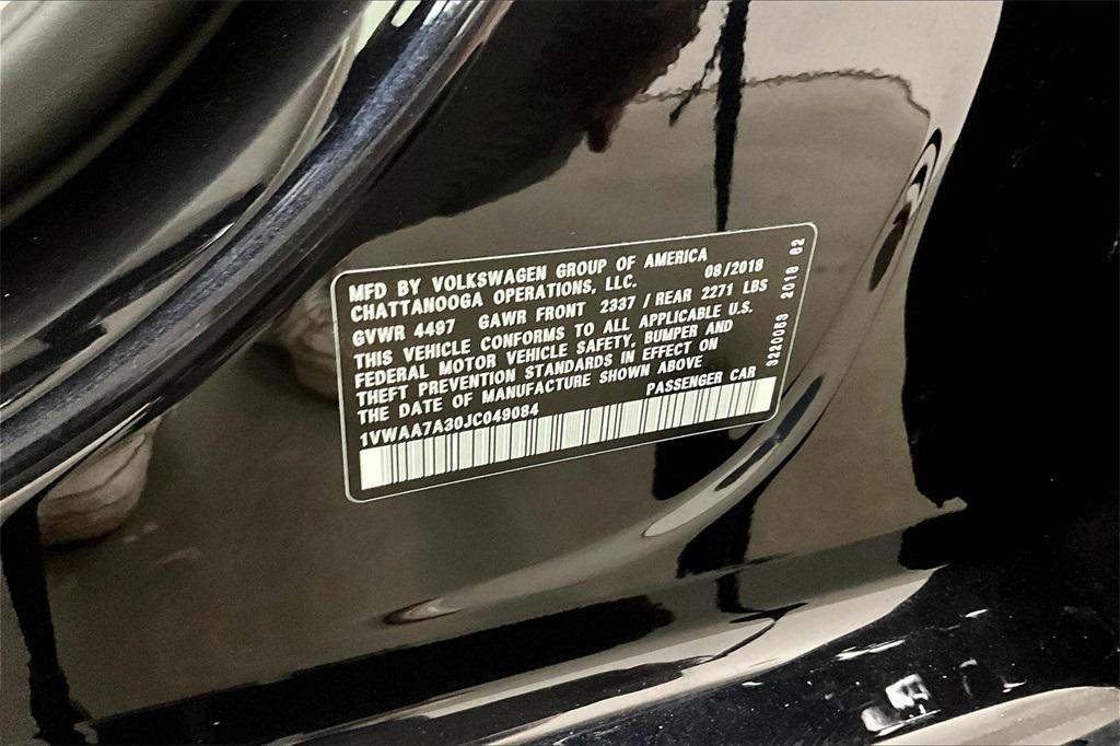 used 2018 Volkswagen Passat car, priced at $7,999