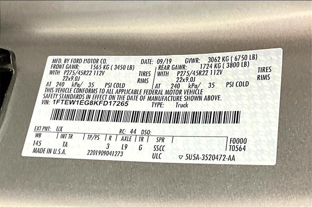 used 2019 Ford F-150 car, priced at $37,499