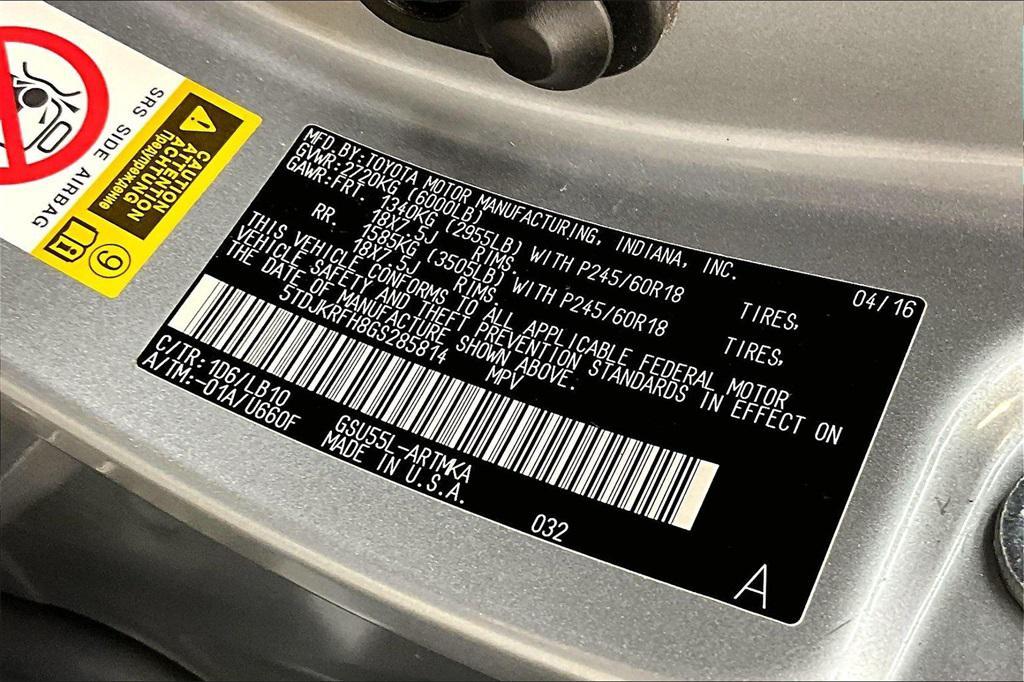 used 2016 Toyota Highlander car, priced at $15,499