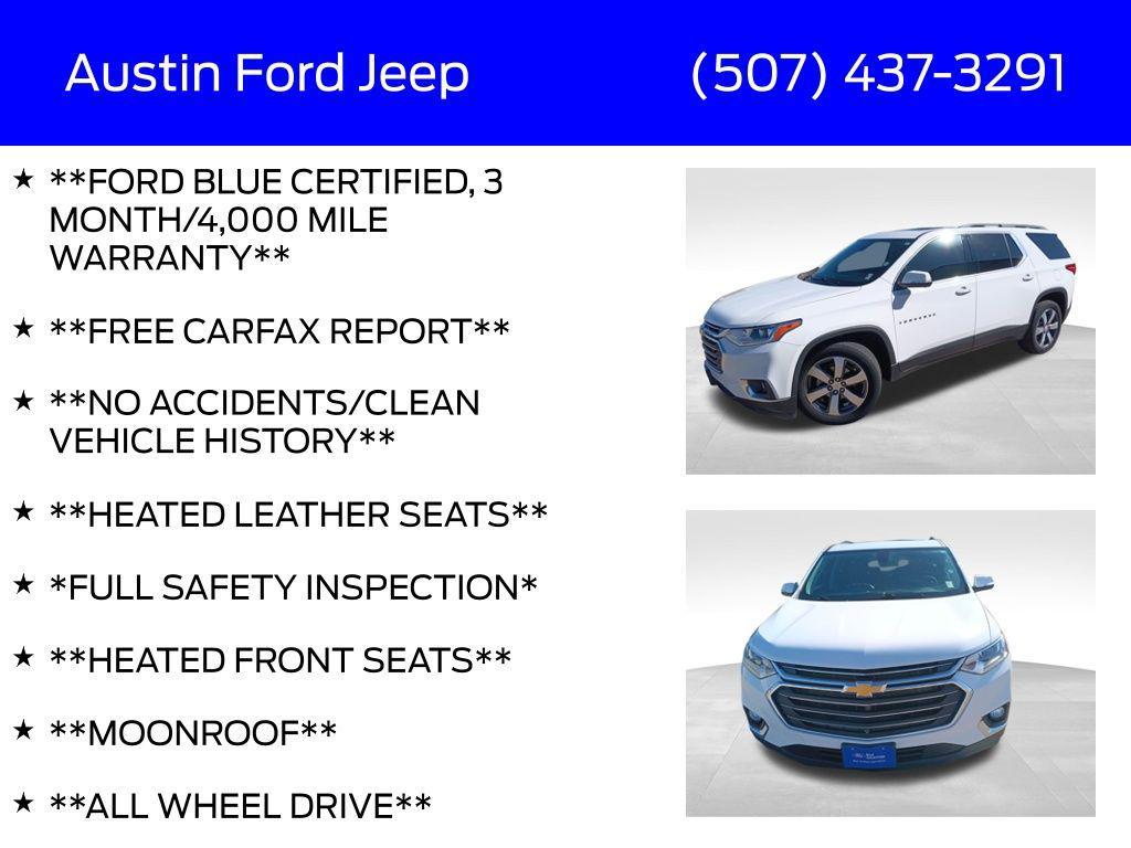 used 2020 Chevrolet Traverse car, priced at $22,490