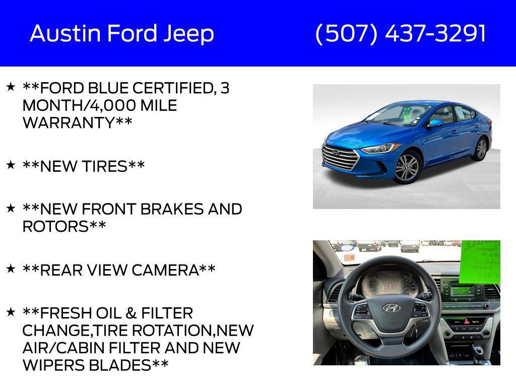 used 2017 Hyundai Elantra car, priced at $14,490