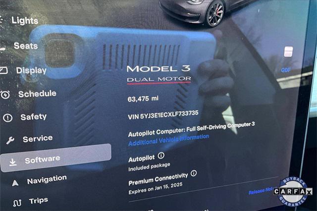 used 2020 Tesla Model 3 car, priced at $26,990