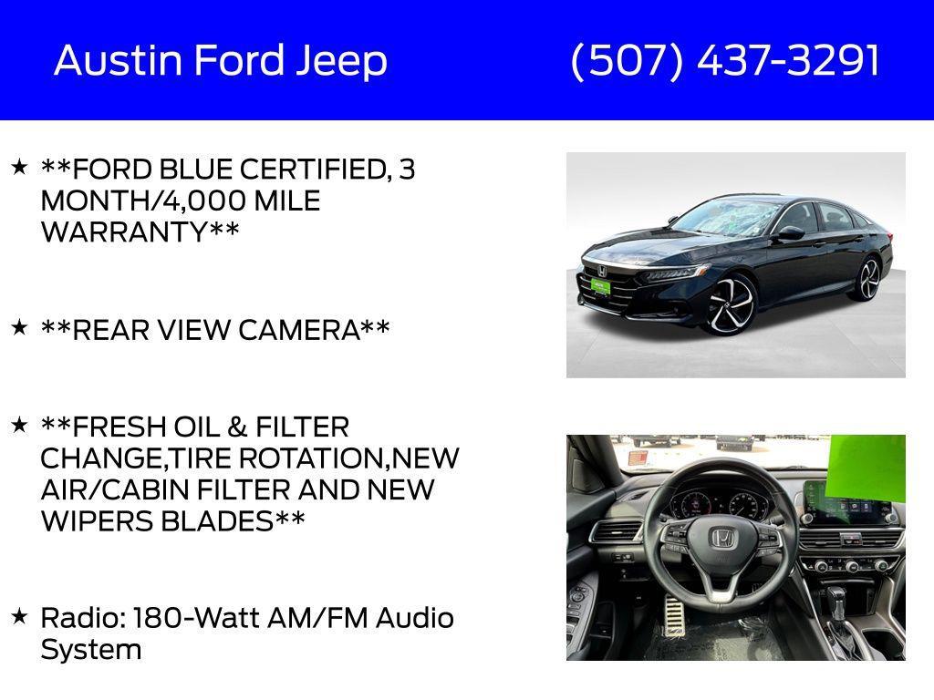 used 2022 Honda Accord car, priced at $24,980