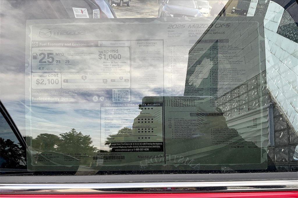 new 2025 Mazda CX-5 car, priced at $32,341