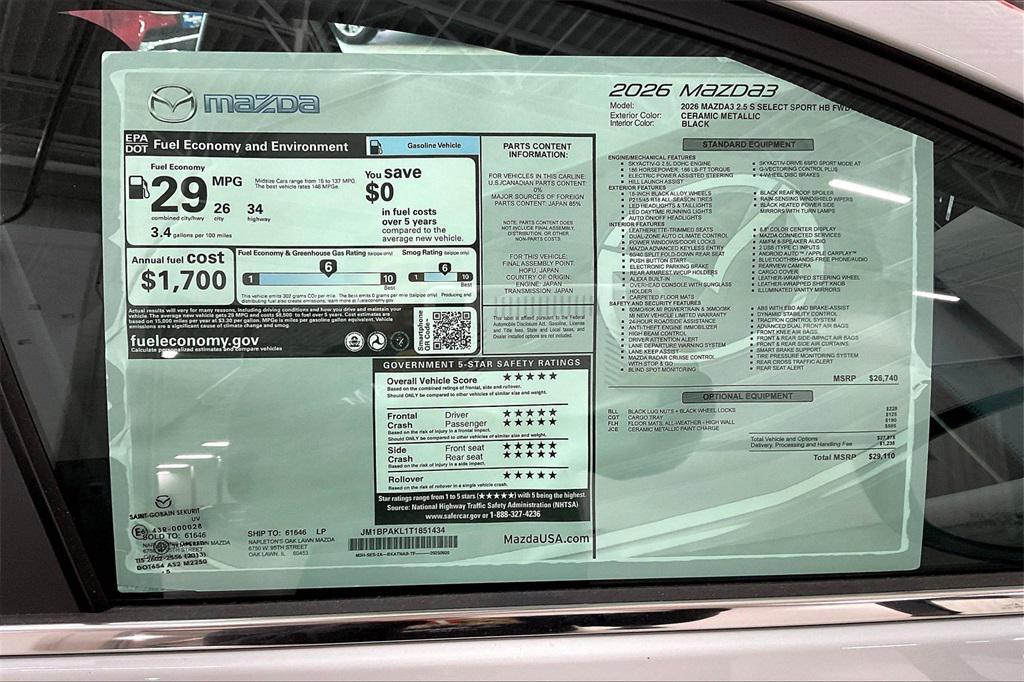 new 2026 Mazda Mazda3 car