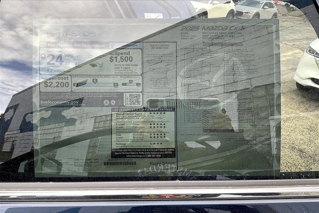 new 2025 Mazda CX-5 car, priced at $41,411