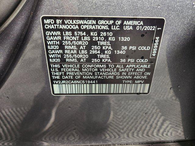 used 2022 Volkswagen Atlas car, priced at $26,390