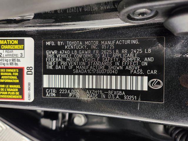 new 2025 Lexus ES 300h car, priced at $50,364