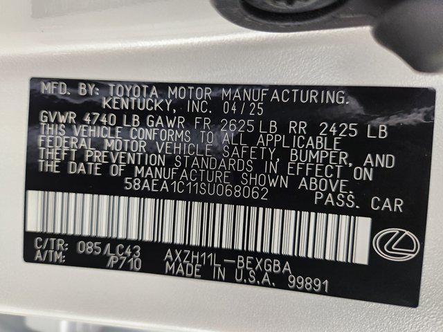new 2025 Lexus ES 300h car, priced at $54,099