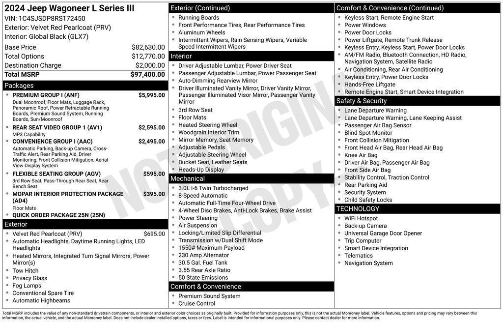 used 2024 Jeep Wagoneer L car, priced at $57,490