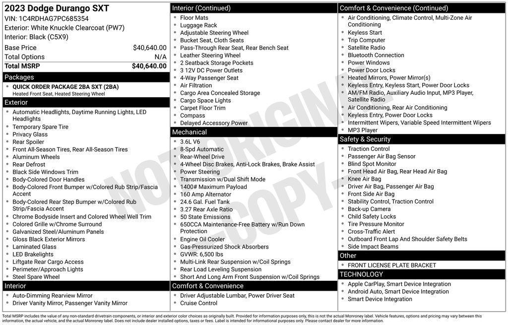 used 2023 Dodge Durango car, priced at $23,950