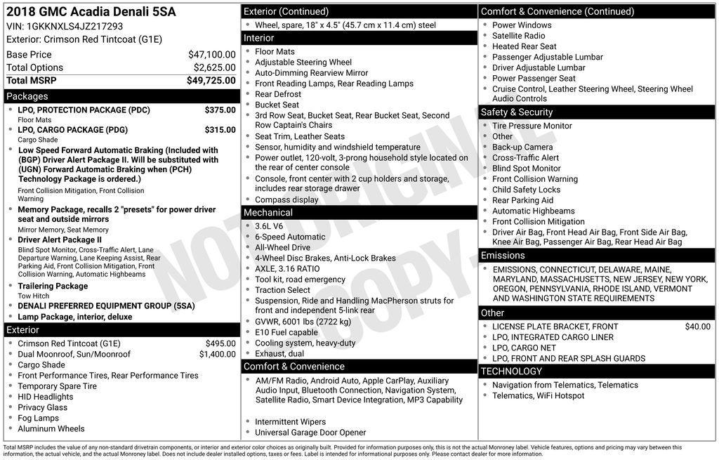 used 2018 GMC Acadia car, priced at $24,890