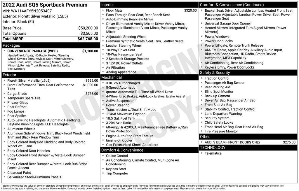used 2022 Audi SQ5 car, priced at $32,990
