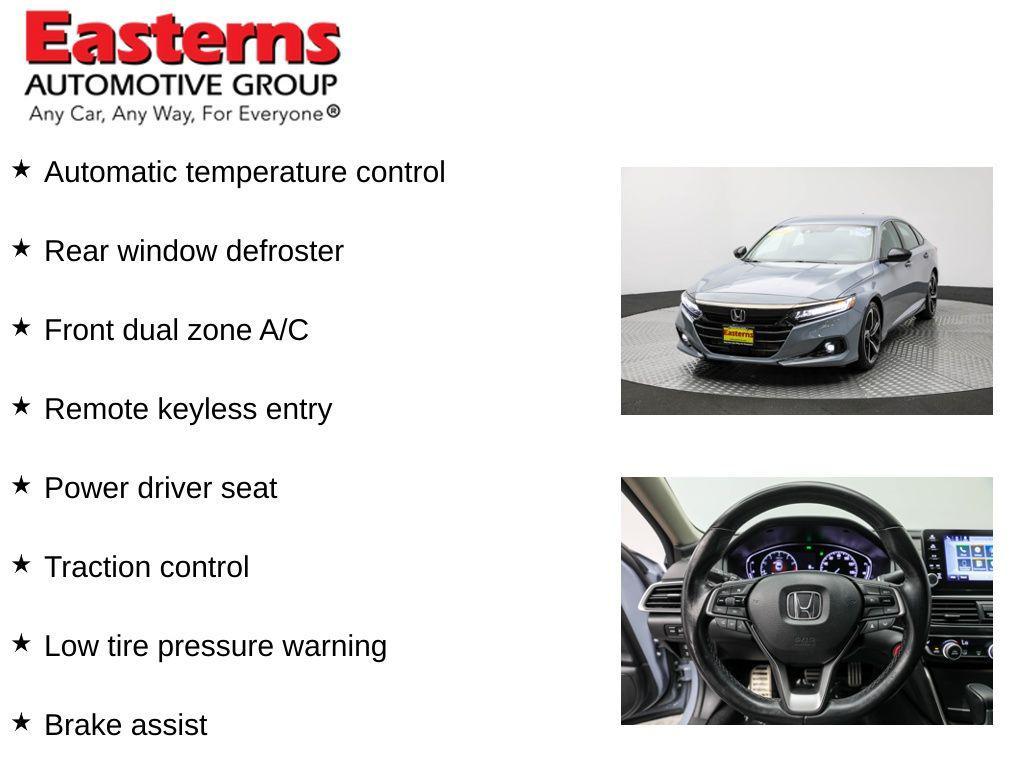 used 2021 Honda Accord car, priced at $21,950