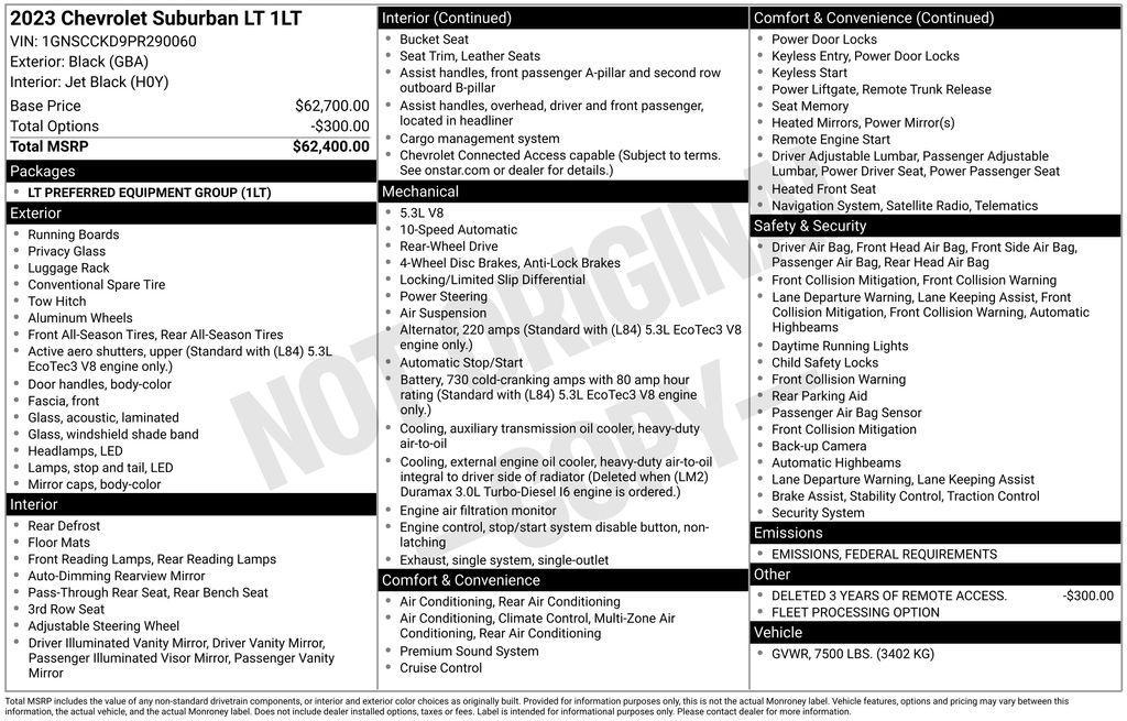 used 2023 Chevrolet Suburban car, priced at $46,375