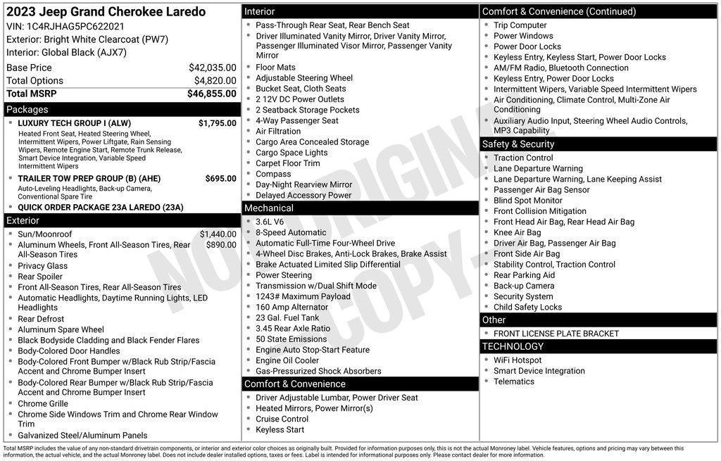 used 2023 Jeep Grand Cherokee car, priced at $29,950