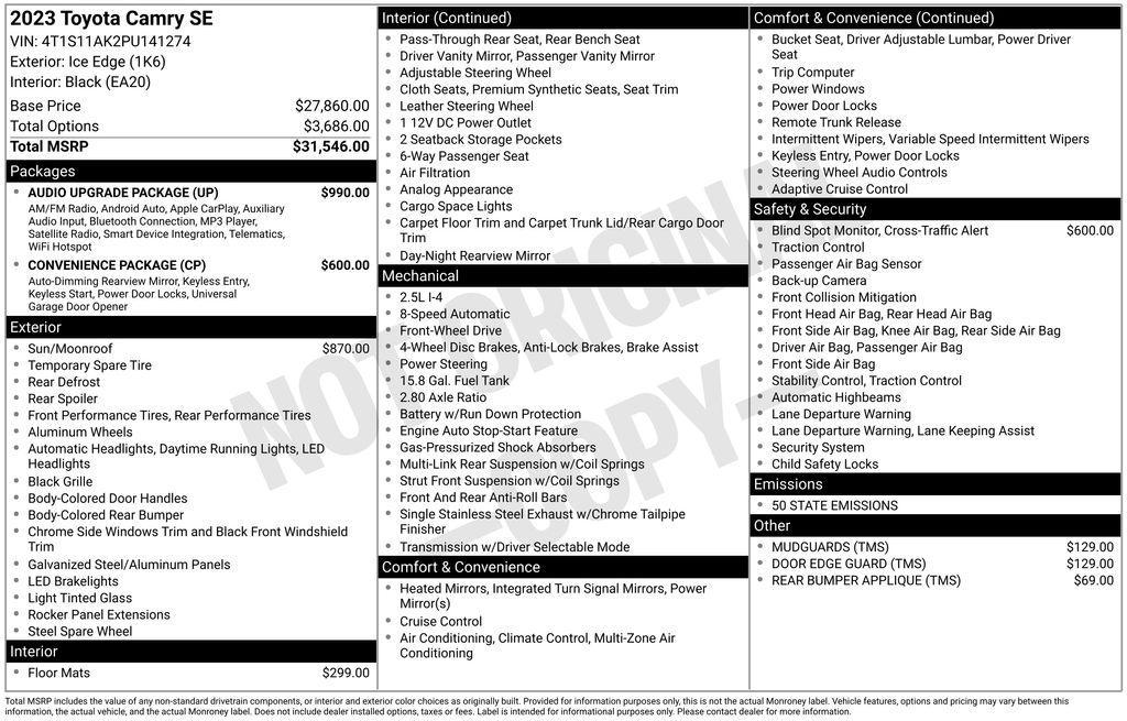 used 2023 Toyota Camry car, priced at $24,750