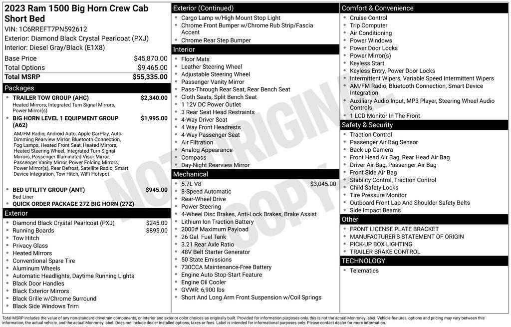 used 2023 Ram 1500 car, priced at $29,790