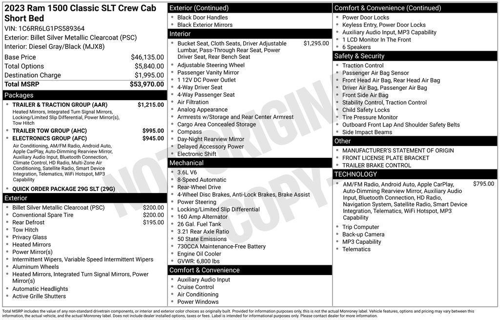 used 2023 Ram 1500 Classic car, priced at $25,950