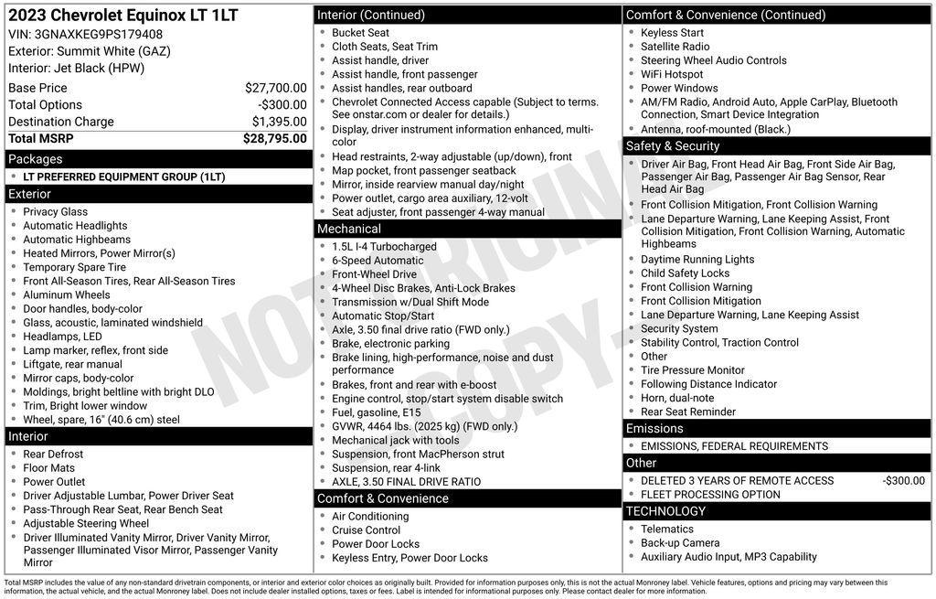 used 2023 Chevrolet Equinox car, priced at $19,290