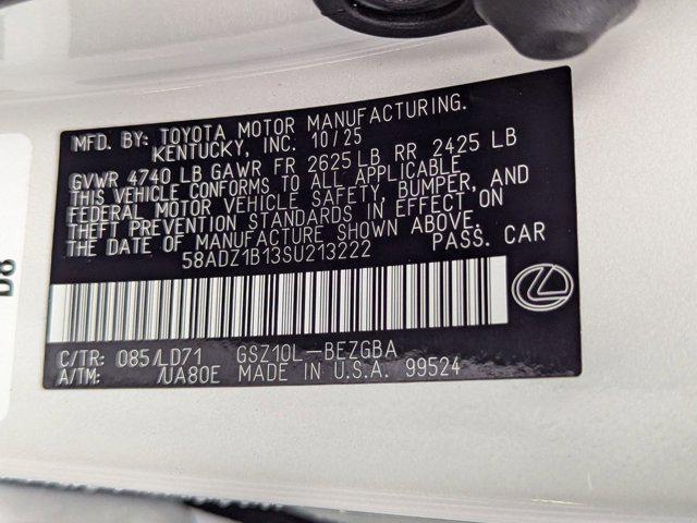 new 2025 Lexus ES 350 car, priced at $49,950