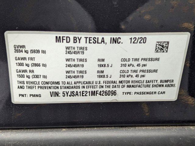 used 2021 Tesla Model S car, priced at $38,897