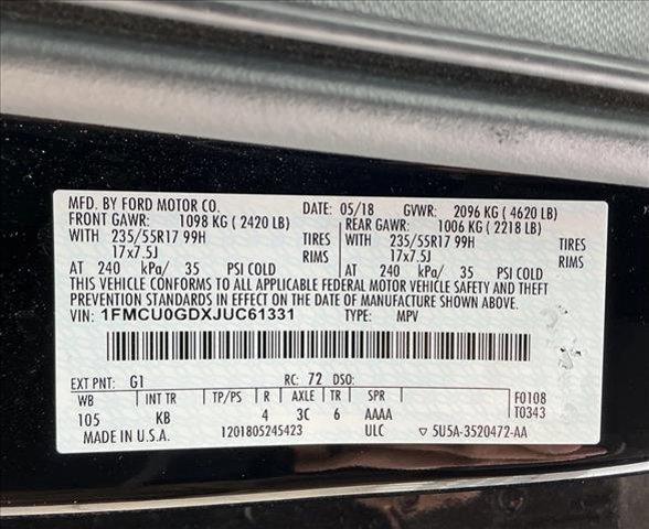 used 2018 Ford Escape car, priced at $11,998